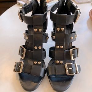 BCBG black heels shoes sz 8